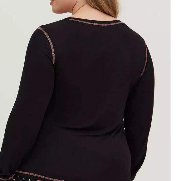 Torrid 1 (1X 14/16) Galaxy Space Kitty Cat Stars Super Soft Pajama Sleep T Shirt - Picture 4 of 4